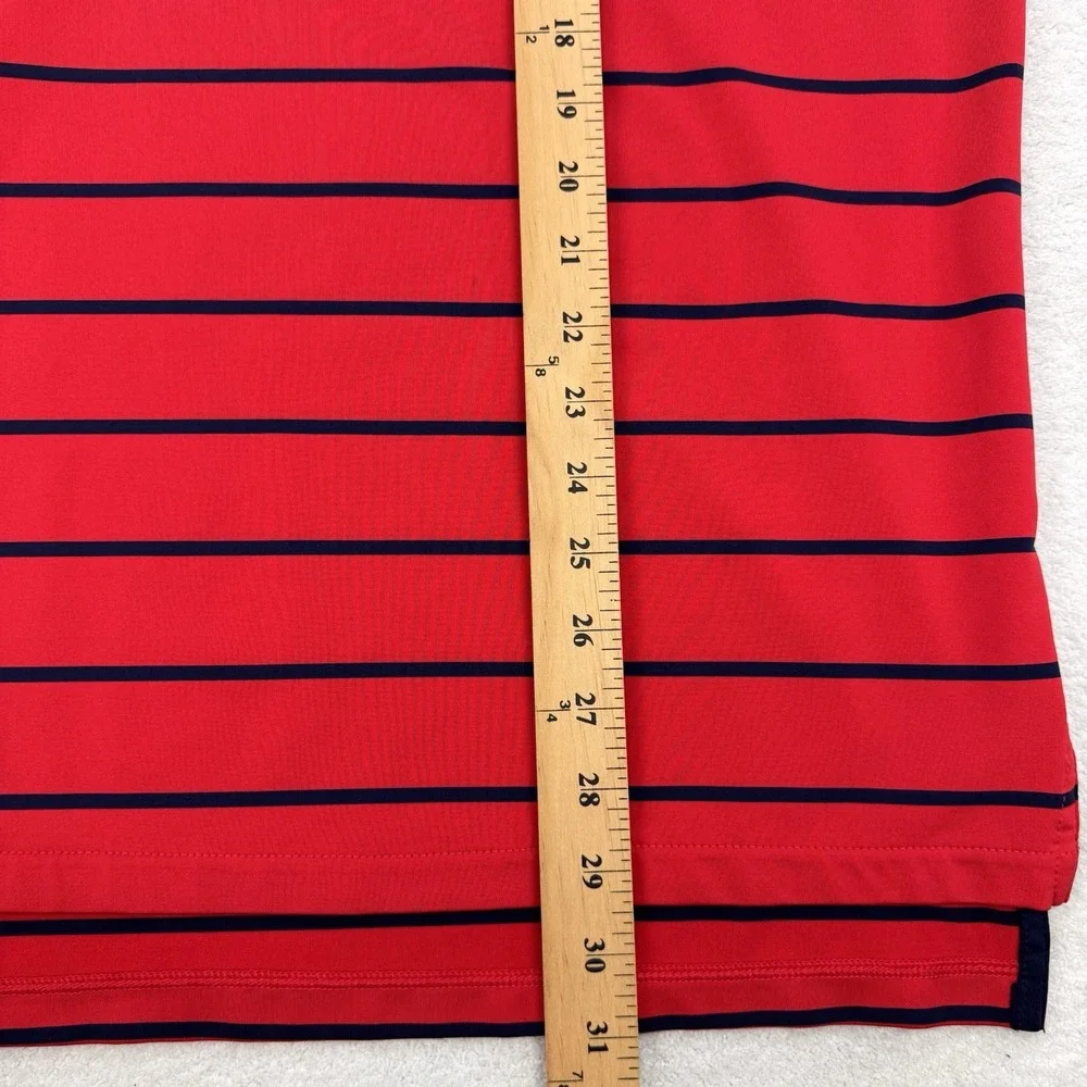 RLX Ralph Lauren Golf Polo Shirt Men Red L Striped US‎ Open Shinnecock Hills - Picture 7 of 9